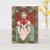 claddagh meermingroeten kaart (Gele Bloem)