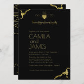 Claddagh Monogram Invitaties Save The Date (Voorkant / Achterkant)