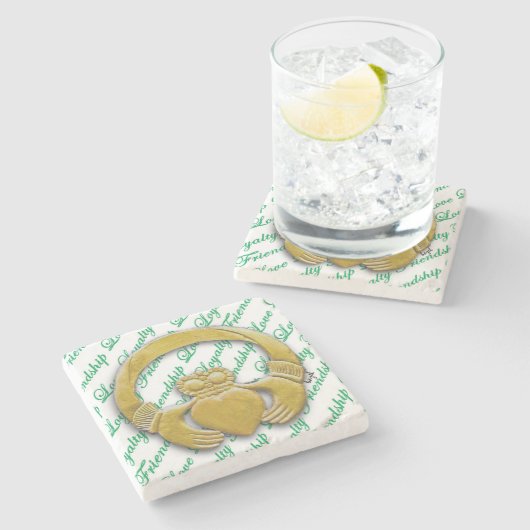 Claddagh, Onderzetters Iers/Ierland. (Zijkant)