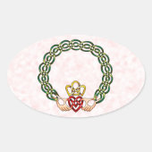 Claddagh Ovale Sticker (Voorkant)