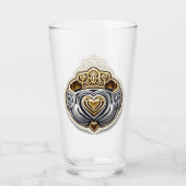 Claddagh Pint Glass Glas (Achterkant)