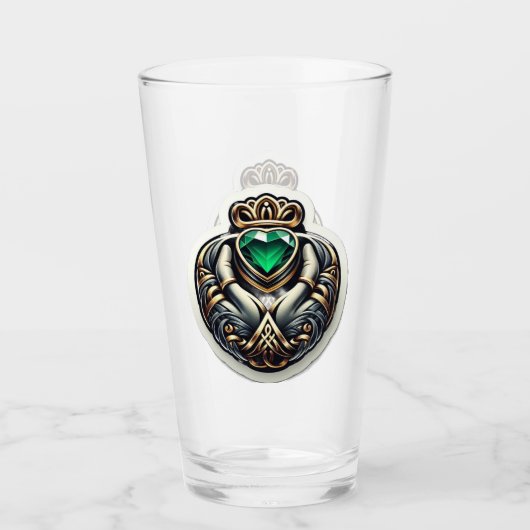 Claddagh Pint Glass Glas (Voorkant)