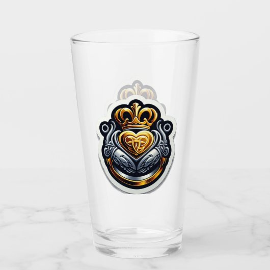 Claddagh Pint Glass Glas (Voorkant)