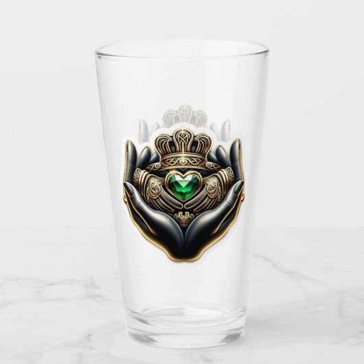 Claddagh Pint Glass Glas (Voorkant)