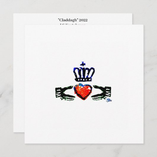 "Claddagh-Red" 2022 Bedankkaart (Voorkant / Achterkant)