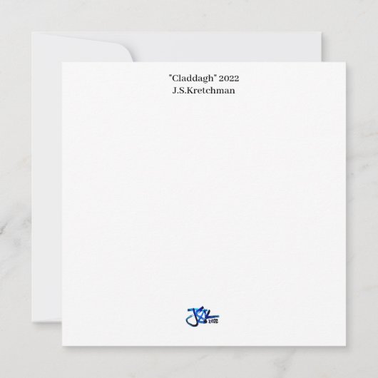 "Claddagh-Red" 2022 Bedankkaart (Achterkant)