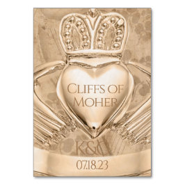 Claddagh Ring Wedding Initialen Place Name Kaart