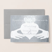 Claddagh Ring Wedding Invitation Folie Card Folie Kaarten (Voorkant met envelop)
