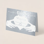 Claddagh Ring Wedding Invitation Folie Card Kaarten (Voorkant)