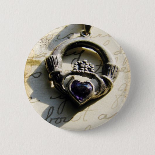 Claddagh Ronde Button 5,7 Cm (Voorkant)