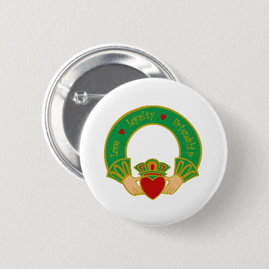 Claddagh Ronde Button 5,7 Cm (Voorkant /achterkant)