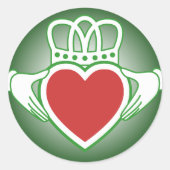Claddagh Ronde Sticker (Voorkant)