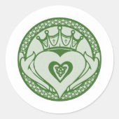 Claddagh Ronde Sticker (Voorkant)