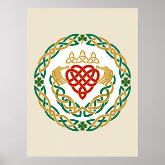 Claddagh-rondel Poster (Voorkant)