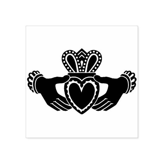 Claddagh-stempel Rubberstempel (Afrduk)