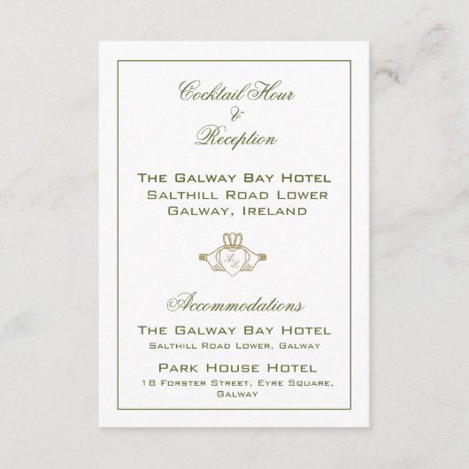 Claddagh Wedding Enclosure Kaart (Voorkant)