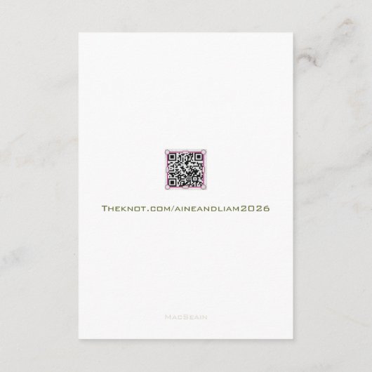 Claddagh Wedding Enclosure Kaart (Achterkant)