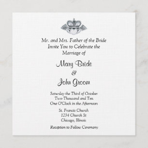 Claddagh Wedding Invitations Kaart