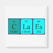 Cladeert periodieke lijstnaam magnet (Voorkant)