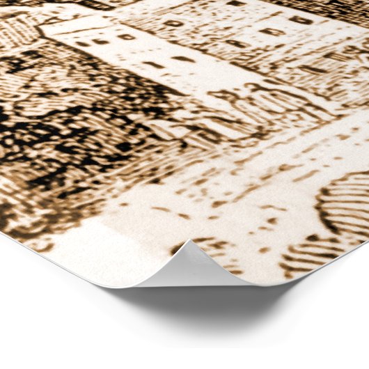 Claes Jansz Visscher Wereldbol Theater Engraving Poster (Hoek)