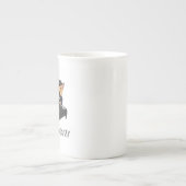 Claeys Debussy Piano Player Cat Pun Fun Gift Porselein Kop (Voorkant)