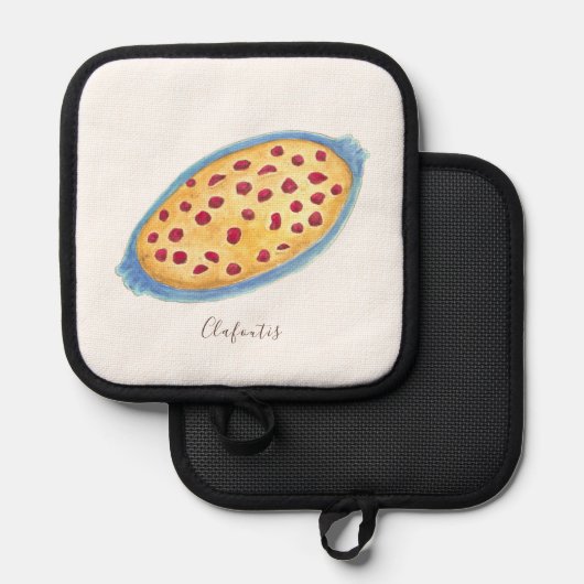 Clafoutis waterverf pannenlap (Voorkant / Achterkant)