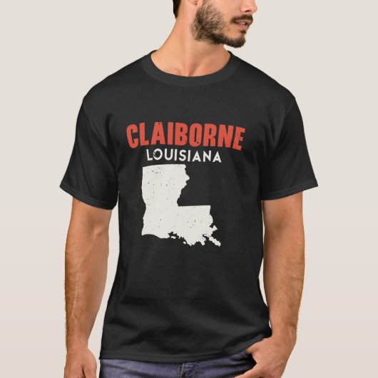 Claiborne Louisiana USA State America Travel Louis T-shirt (Voorkant)