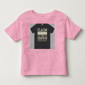"Claim de kroon." Kinder Shirts (Voorkant)
