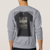 "Claim de kroon." Trui (Achterkant)