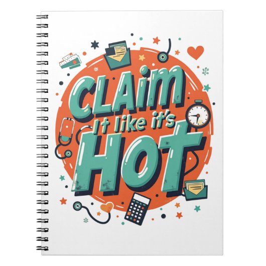 Claim het alsof het heet is – Grappige verzekering Notitieboek (Voorkant)
