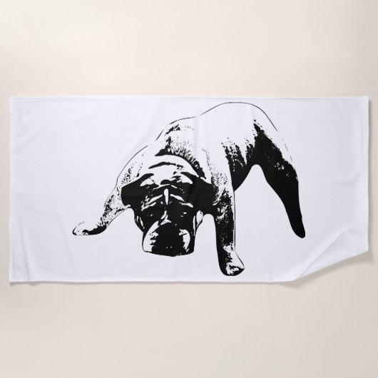 Claim het zand, Bulldog Strandlaken (Voorkant)