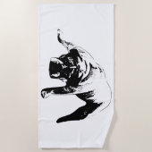 Claim het zand, Bulldog Strandlaken (Voorkant)
