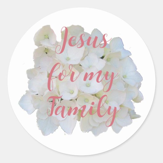 Claim Jezus Over Familie Ronde Sticker (Voorkant)
