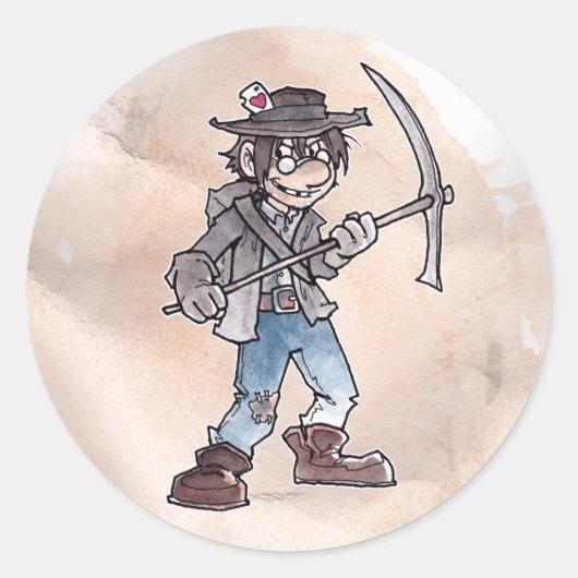 Claim Jumper Ronde Sticker (Voorkant)