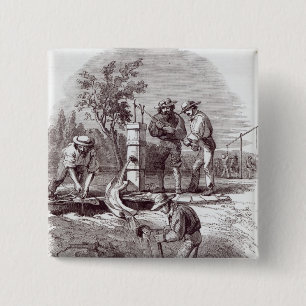 claim op de Turon Vierkante Button 5,1 Cm