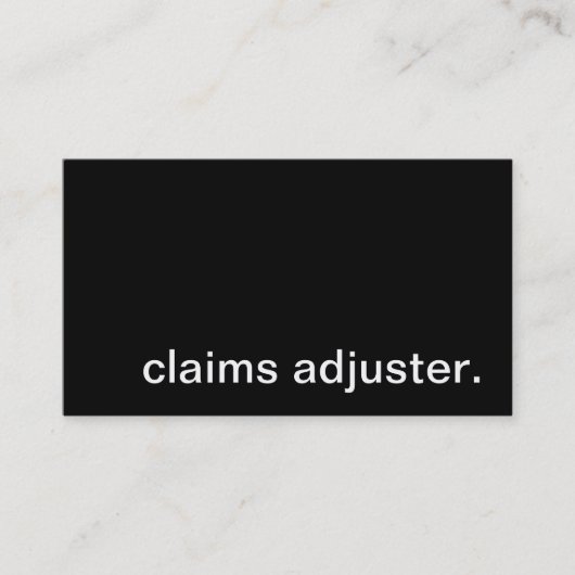 claimregelaar. visitekaartje (Voorkant)