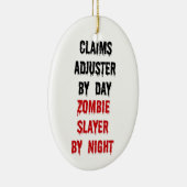 Claims Adjuster Zombie Slayer Keramisch Ornament (Rechts)