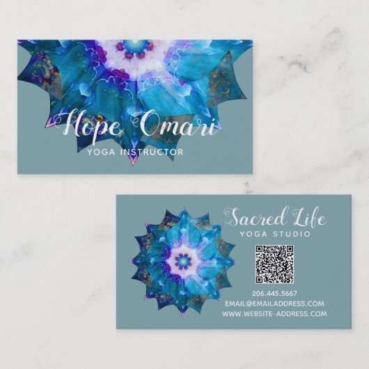 Clair de Lune | Peace Mandala Visitekaartje (Voorkant / Achterkant)