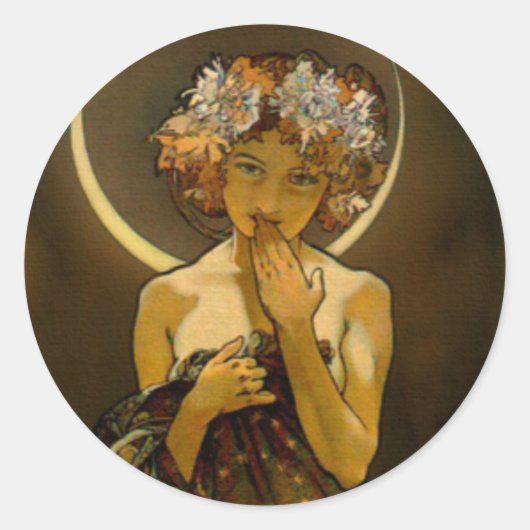 Clair de Lune Ronde Sticker (Voorkant)