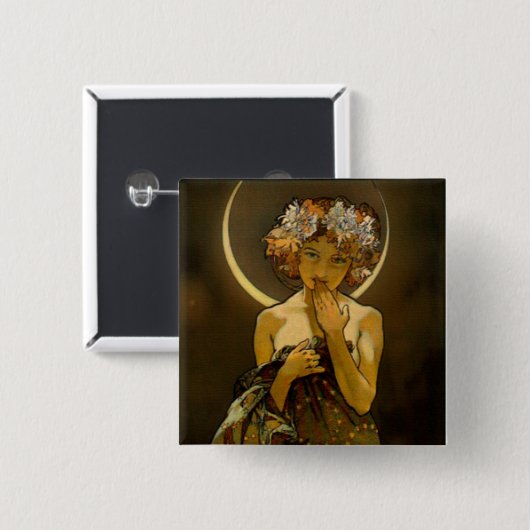 Clair de Lune Vierkante Button 5,1 Cm (Voorkant /achterkant)