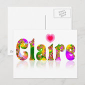 Claire Briefkaart (Voorkant / Achterkant)