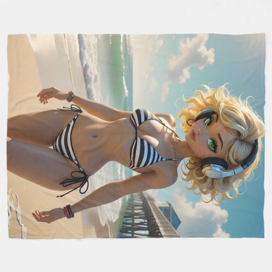 Claire Dollz Fleece Blanket (Voorkant (Horizontaal))