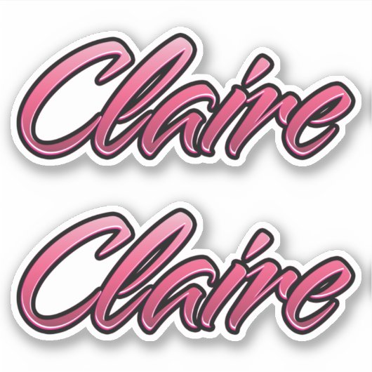 Claire faded pink Aufkleber Sticker Stickerset (Voorkant)