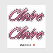 Claire faded pink Aufkleber Sticker Stickerset (Vel)
