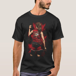 Claire Horror Redfield Kunst 25 Basic Donkere T- T-shirt