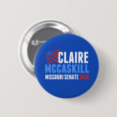 Claire McCaskill Missouri Senaat 2018 Verkiezing Ronde Button 5,7 Cm (Voorkant /achterkant)
