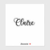 Claire Naam - Handgeschreven kalligrafie Sticker (Vel)