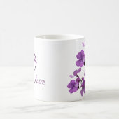 Claire naam paarse bloemen schattig Koffiemok (Center)