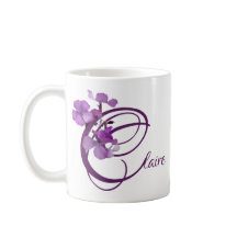  Claire naam  paarse bloemen schattig