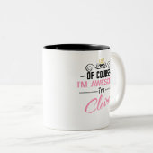Claire, natuurlijk ben ik Geweldige naam Tweekleurige Koffiemok (Voorkant rechts)